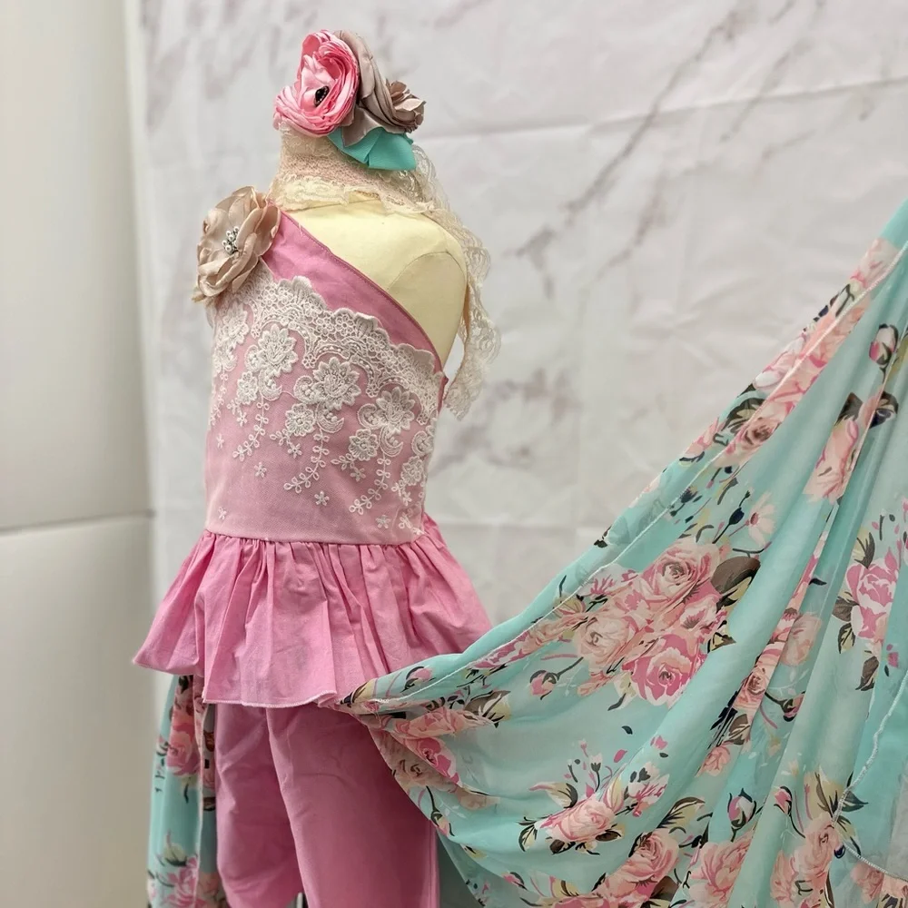 Girls pageant OOC Fun Fashion Casual‎ wear custom 3 pieces set size 6/8